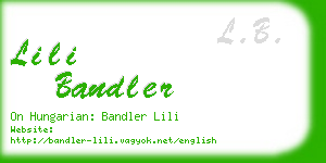 lili bandler business card